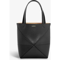 Black - Suede Totes & Shopping Bags Loewe Puzzle mini tote bag black no size