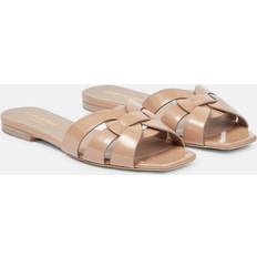 Saint Laurent Tofflor & Sandaler Saint Laurent Platta Sandaler I Puderrosa Läder - Pink