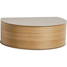 Woud Wallie Drawer Gray Beige Wall Shelf