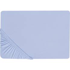 Beliani Baumwolle Steghöhe Bettlaken Blau (200x140cm)