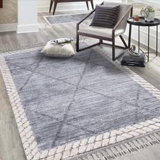 Carpet City Valencia Gulvtæppe 200 x 290 cm Grå-blå/Cream Beige