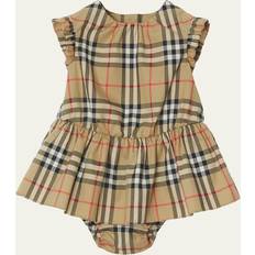 Babies Dresses Children's Clothing Burberry Girl's Leana Check Dress with Bloomers, 3M-18M