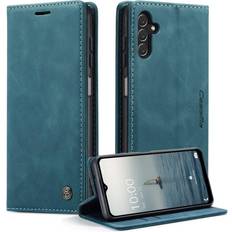 CaseMe Retro Lompakkokotelo Samsung Galaxy A14 Sininen