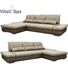 Polyester - U-Sofas VICCO schlaffunktion couch bett bettkasten Sofa