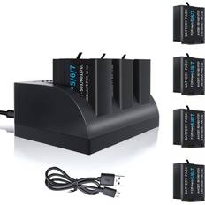 Bonadget Bonadget 2000mAh 4-Pack Battery 3-Channel Charger Gopro Hero 7/6/5 Hero Hero Hero