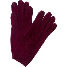 Purple Gloves Amicale Cashmere Cable Gloves