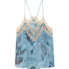 Silk Tank Tops Zadig & Voltaire Christo Silk Camisole glacier