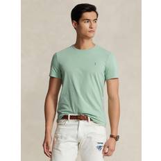 Polo Ralph Lauren T-shirts on sale Polo Ralph Lauren Mens Celadon Brand-embroidered Short-sleeve Cotton-jersey T-shirt