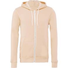 Canvas Jumpers Canvas Unixex Zip-up Polycotton Fleece Hooded Sweatshirt Hoodie Peach