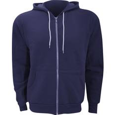 Canvas - Men Jumpers Canvas Unixex Zip-up Polycotton Fleece Hooded Sweatshirt Hoodie Navy