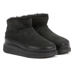 Ankle Boots Fitflop Gen-FF All Black Ultra Mini Double-Faced Shearling Ankle Boots