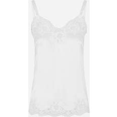 Dolce & Gabbana Satin lingerie top with lace natural_white