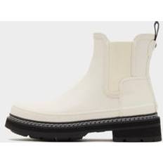 White Wellingtons Hunter Women's Refined Stitch Detail Chelsea Wellington Boots