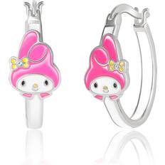 Hello Kitty My Melody Hoop Earrings Silver Plated - Brass