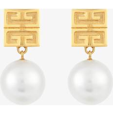 Givenchy Gold & White 4G Earrings 119-White/Golden UNI