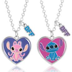 Necklaces Disney Disney Lilo and Stitch Girls BFF Necklace Set of 2- Best Friends Necklaces with BFF and Stitch Charm- Stitch Jewelry