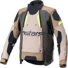 Motorcykeljackor på rea Alpinestars Halo Drystar MC-Jacka Mörk Khaki-Sand-Gul-Fluo Herr