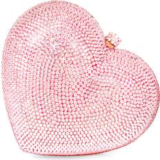 Roze Clutches Aqs Heart Crystal Clutch