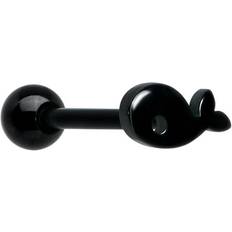 Blue Piercings Body Candy Black Cheery Nautical Whale Barbell Tongue Ring 5/8