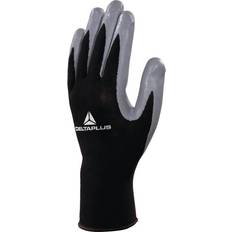 Deltaplus Delta Plus VE712 Polyester Safety Gloves Black/Grey Various Sizes