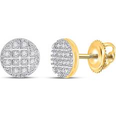 Diamond - Gold Earrings Diamond Deal Round Cluster Earrings - Gold/Diamonds