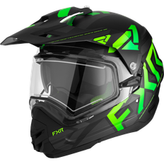 FXR Torque X Team Electric Shield Crosshjälm Svart-Lime