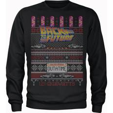 Back To The Future OUTATIME Men's Christmas Jumper - Black