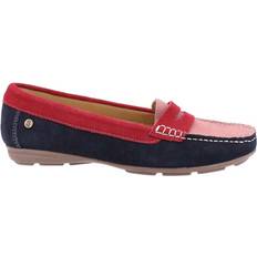 Pink Loafers Hush Puppies Womens/Ladies Margot Suede Loafers Red/Pink/Navy