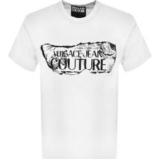 Versace Oberteile Versace Magazine Logo T-shirt - White