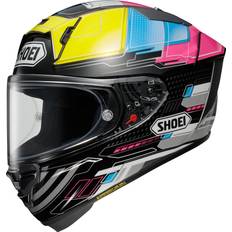 Shoei X-Spr Pro Graphic Motorcycle Helmet - Black/Blue/Pink