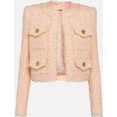 Balmain Quilted Jackets Balmain Tweed Jacket pink