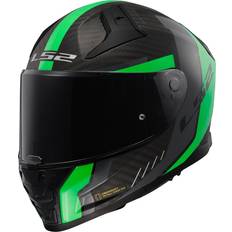 LS2 FF811 Vectror II Carbon Grid Casco, verde, dimensione per uomo