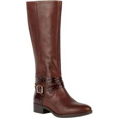 Brune - Dame Høye støvler Geox Damen/Damen Felicity Lederstiefel