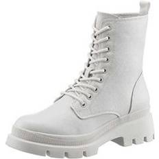 Tamaris Lace-Up Ankle Boots White