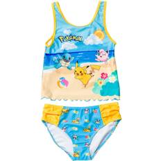 Girls Swimsuits Pokemon Pikachu Squirtle Pikachu Little Girls Tankini Top and Bikini Bottom Swim Set Blue 7-8