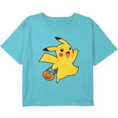 Nintendo Girl's Pokemon Halloween Trick-or-Treating Pikachu Child T-Shirt Blue