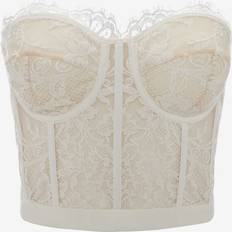 Satin BH'er Alexander McQueen Lace Bustier Top - Ivory
