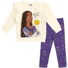 Tops Disney Disney Wish Asha Star Little Girls Fleece Sweatshirt and Pants Set