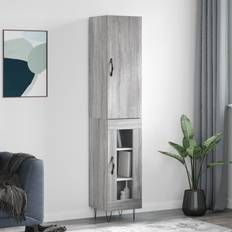 vidaXL Alto Madera Contrachapada Gris 34.5x34x180 cm Aparador 34.5x180cm