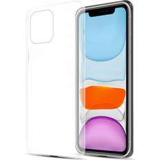 Cadorabo VOLL TRANSPARENT, Apple iPhone 12 5,4" Zoll Case for Apple iPhone 12 MINI Cover Transparent Protection TPU Silicone Gel White