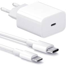 Oplader iphone 20w usb c laturi iphonelle Pikalataus Sovitin Johto 20W White