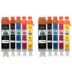 Go Inks 10 tintenpatronen pixma mg5750, mg6852, ts5050, ts8050, mg7753