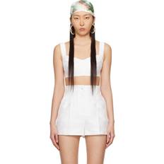 Dolce & Gabbana Damen Tanktops Dolce & Gabbana Jacquard top natural_white