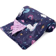 Purple Baby Nests & Blankets Bayceen Baby Unicorn Print Minky Blanket