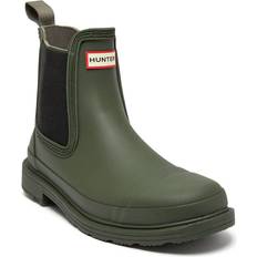 Hunter Commando Chelsea Boots - Dark Oliven
