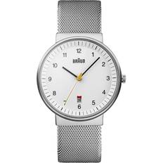 Braun Braun BN0032WHSLMHG Classic Mesh Analog Display Japanese Silver