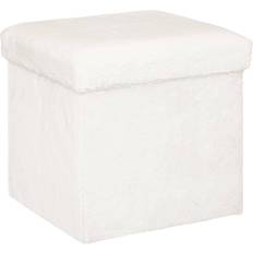 Bon_marché Repose-pieds Atmosphera Pouf Imitation Fourrure Pliable Ezzio 38 cm Repose-pied