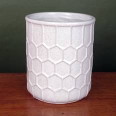 Honeycomb Speckled Ceramic Planter Plant Pot