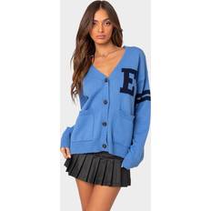 Blue Cardigans Edikted EDIKTED Emmett Oversized Cardigan Blue