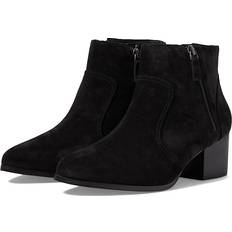 Ankle Boots Johnston & Murphy Women's Trista Double-Zip Boots BLACK Suede